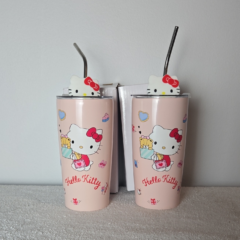 Hello Kitty Pink Tumbler Set-NIB